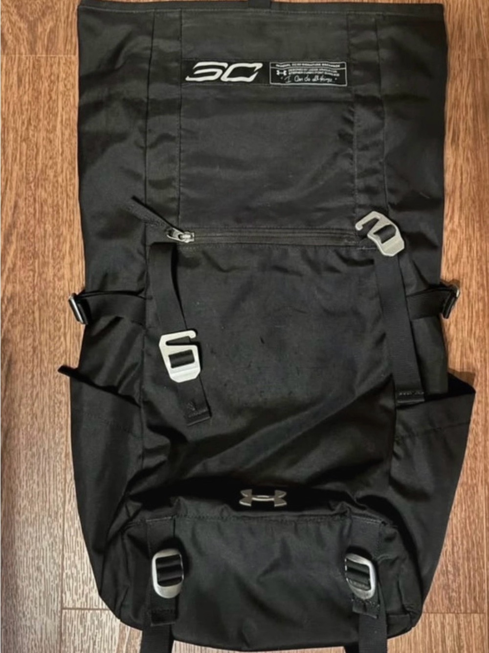 Under Armour Steph Curry Black Roll-Top Sports Backpack